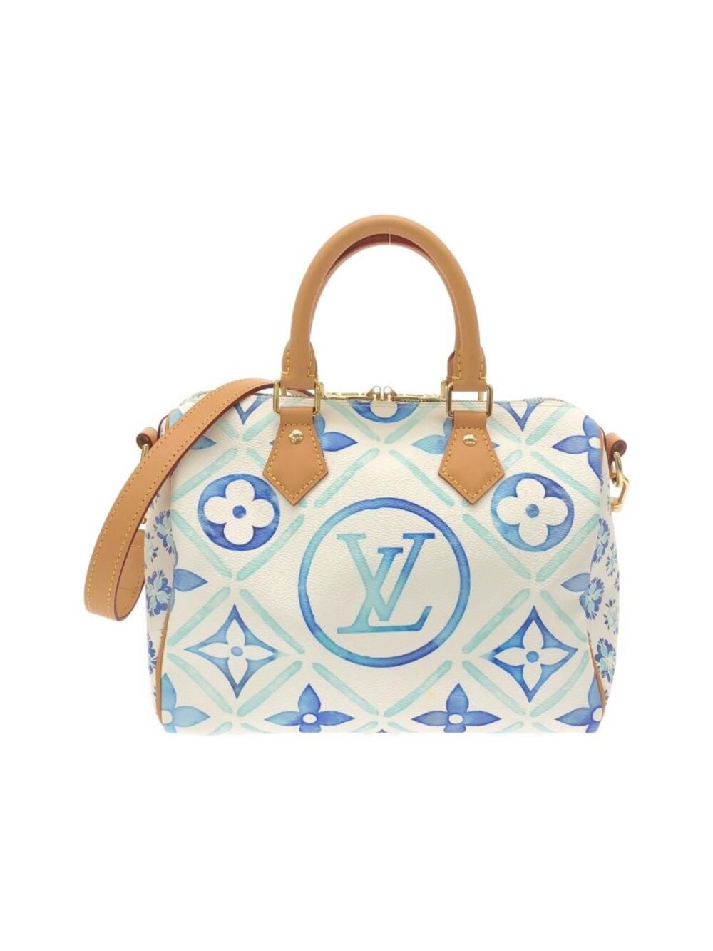 Louis Vuitton Monogram Tile Speedy Bandouliere 25 Boston Bag